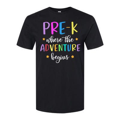 Pre-K Teacher Adventure Begins Teacher Preschool Softstyle CVC T-Shirt