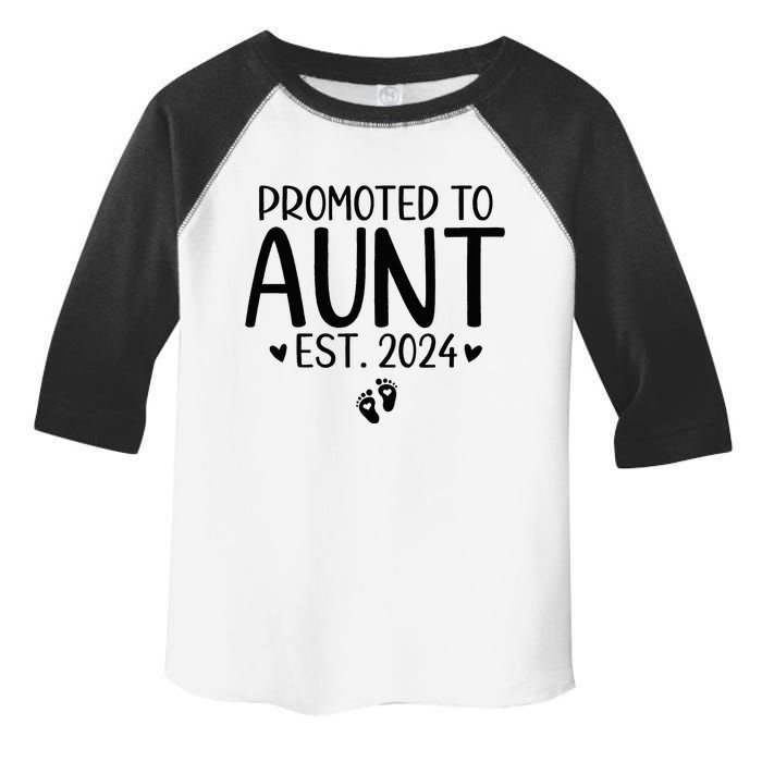 Promoted To Aunt 2024 First Time New Aunt Pregnancy Toddler Fine Jersey T-Shirt