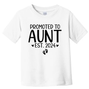 Promoted To Aunt 2024 First Time New Aunt Pregnancy Toddler T-Shirt