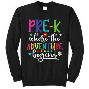 PreK Teacher Adventure Begins First Day Preschool Teachers Sweatshirt