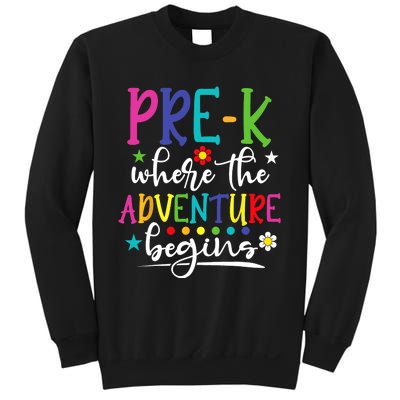 PreK Teacher Adventure Begins First Day Preschool Teachers Sweatshirt