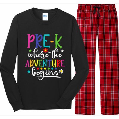 PreK Teacher Adventure Begins First Day Preschool Teachers Long Sleeve Pajama Set