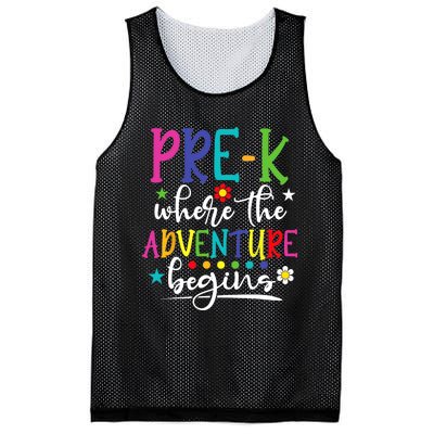 PreK Teacher Adventure Begins First Day Preschool Teachers Mesh Reversible Basketball Jersey Tank