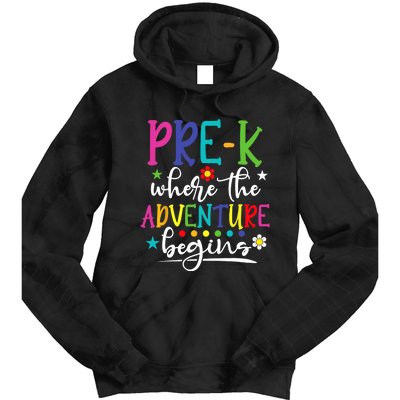 PreK Teacher Adventure Begins First Day Preschool Teachers Tie Dye Hoodie