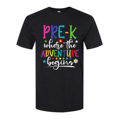 PreK Teacher Adventure Begins First Day Preschool Teachers Softstyle CVC T-Shirt