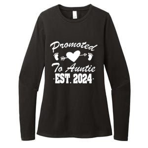 Promoted To Auntie 2024 Soon To Be Auntie Pregnancy Gift Womens CVC Long Sleeve Shirt