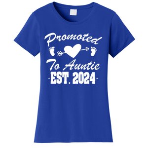 Promoted To Auntie 2024 Soon To Be Auntie Pregnancy Gift Women's T-Shirt