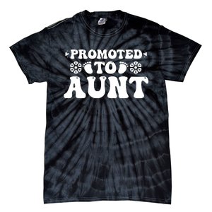 Promoted To Aunt Announcement Graphic Tie-Dye T-Shirt