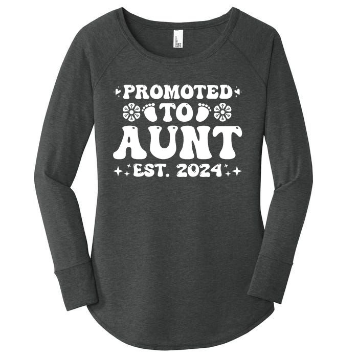 Promoted To Aunt Est. 2024 Women's Perfect Tri Tunic Long Sleeve Shirt