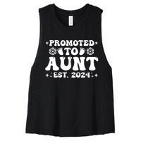 Promoted To Aunt Est. 2024 Women's Racerback Cropped Tank