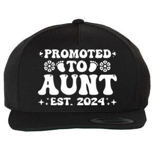 Promoted To Aunt Est. 2024 Wool Snapback Cap