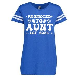 Promoted To Aunt Est. 2024 Enza Ladies Jersey Football T-Shirt