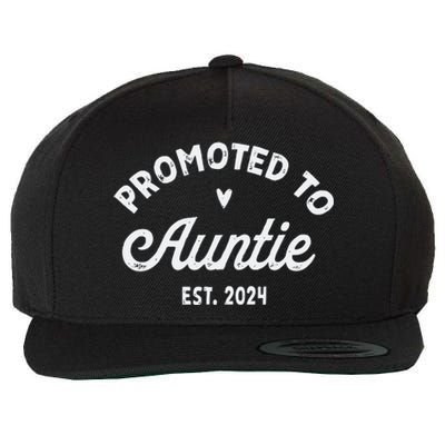 Promoted To Auntie Wool Snapback Cap