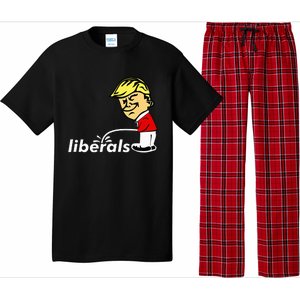 Pro Trump Anti Liberal Donald Trump Pissing On Liberals Pajama Set