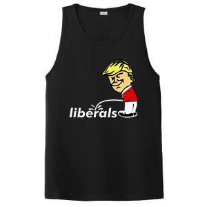 Pro Trump Anti Liberal Donald Trump Pissing On Liberals PosiCharge Competitor Tank