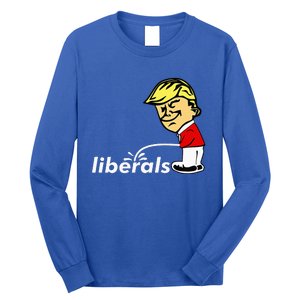 Pro Trump Anti Liberal Donald Trump Pissing On Liberals Long Sleeve Shirt