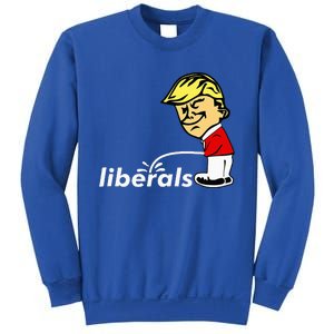 Pro Trump Anti Liberal Donald Trump Pissing On Liberals Sweatshirt