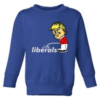 Pro Trump Anti Liberal Donald Trump Pissing On Liberals Toddler Sweatshirt