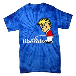 Pro Trump Anti Liberal Donald Trump Pissing On Liberals Tie-Dye T-Shirt