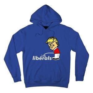 Pro Trump Anti Liberal Donald Trump Pissing On Liberals Tall Hoodie