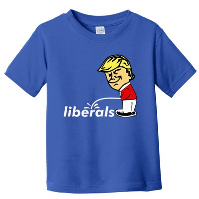 Pro Trump Anti Liberal Donald Trump Pissing On Liberals Toddler T-Shirt