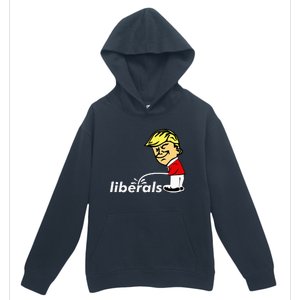 Pro Trump Anti Liberal Donald Trump Pissing On Liberals Urban Pullover Hoodie