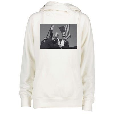 President Trump Assassination Attempt Womens Funnel Neck Pullover Hood