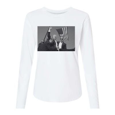 President Trump Assassination Attempt Womens Cotton Relaxed Long Sleeve T-Shirt