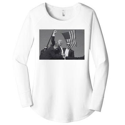 President Trump Assassination Attempt Women's Perfect Tri Tunic Long Sleeve Shirt