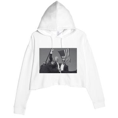 President Trump Assassination Attempt Crop Fleece Hoodie