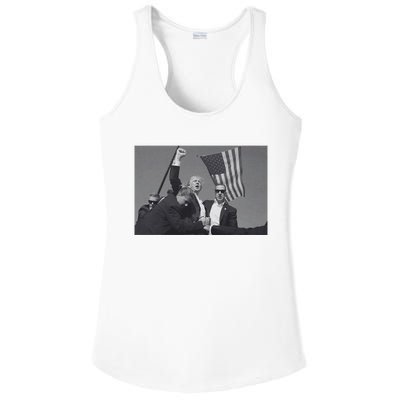 President Trump Assassination Attempt Ladies PosiCharge Competitor Racerback Tank