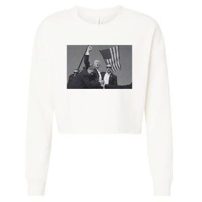 President Trump Assassination Attempt Cropped Pullover Crew