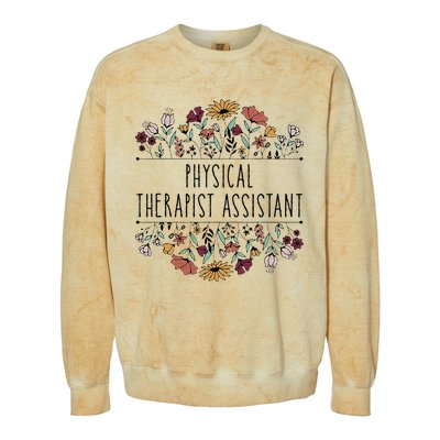 Physical Therapist Assistant PTA Physical Therapy Assistant Colorblast Crewneck Sweatshirt