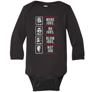 Political Trump Anti Biden Obama Clinton Funny Baby Long Sleeve Bodysuit