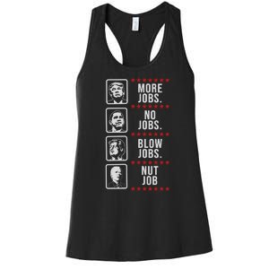 Political Trump Anti Biden Obama Clinton Funny Women's Racerback Tank