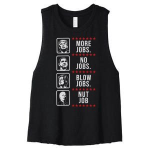 Political Trump Anti Biden Obama Clinton Funny Women's Racerback Cropped Tank