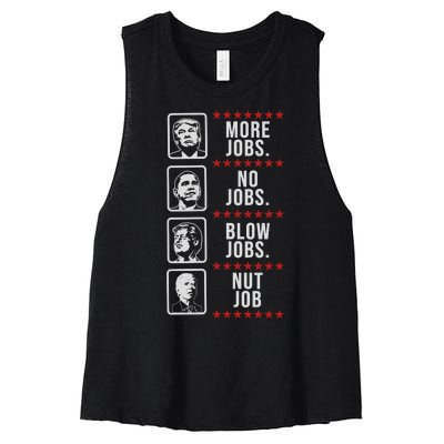 Political Trump Anti Biden Obama Clinton Funny Women's Racerback Cropped Tank