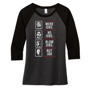 Political Trump Anti Biden Obama Clinton Funny Women's Tri-Blend 3/4-Sleeve Raglan Shirt