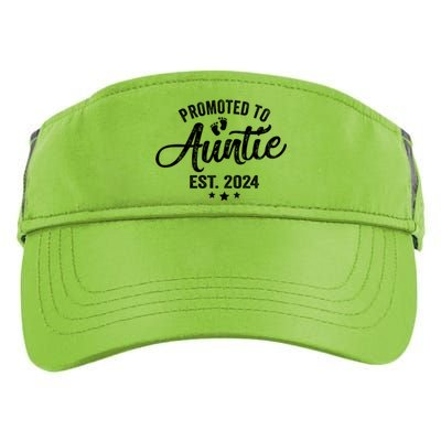 Promoted To Auntie Est 2024 Soon To Be New Aunt Baby Reveal Adult Drive Performance Visor