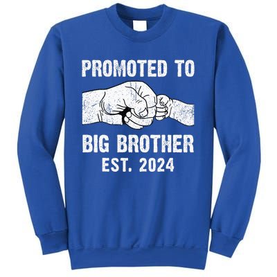 Promoted To Big Brother Est. 2024 New Big Brother Fist Bump Sweatshirt