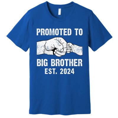 Promoted To Big Brother Est. 2024 New Big Brother Fist Bump Premium T-Shirt