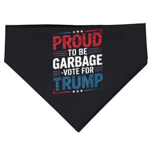 Proud To Be Garbage Vote Trump President Trump 2024 Election USA-Made Doggie Bandana