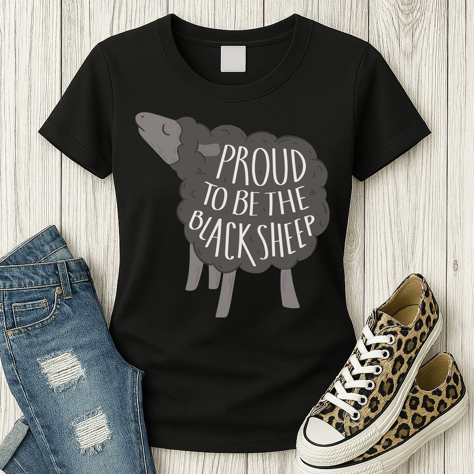 Proud To Be The Black Sheep Womens T-Shirt