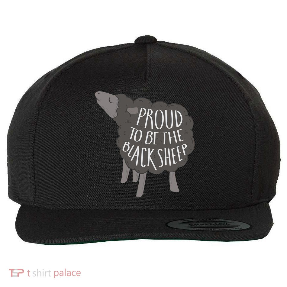 Proud To Be The Black Sheep Wool Snapback Cap