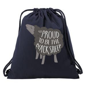 Proud To Be The Black Sheep Drawstring Bag