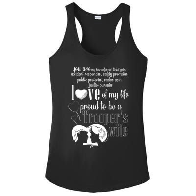 Proud To Be A Troopers Wife Love Of My Life Great Gift Ladies PosiCharge Competitor Racerback Tank