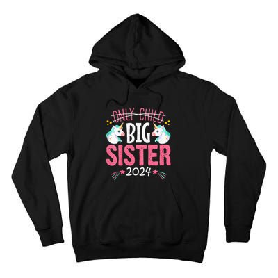 Promoted to Big sister est 2024 Unicorn Tall Hoodie