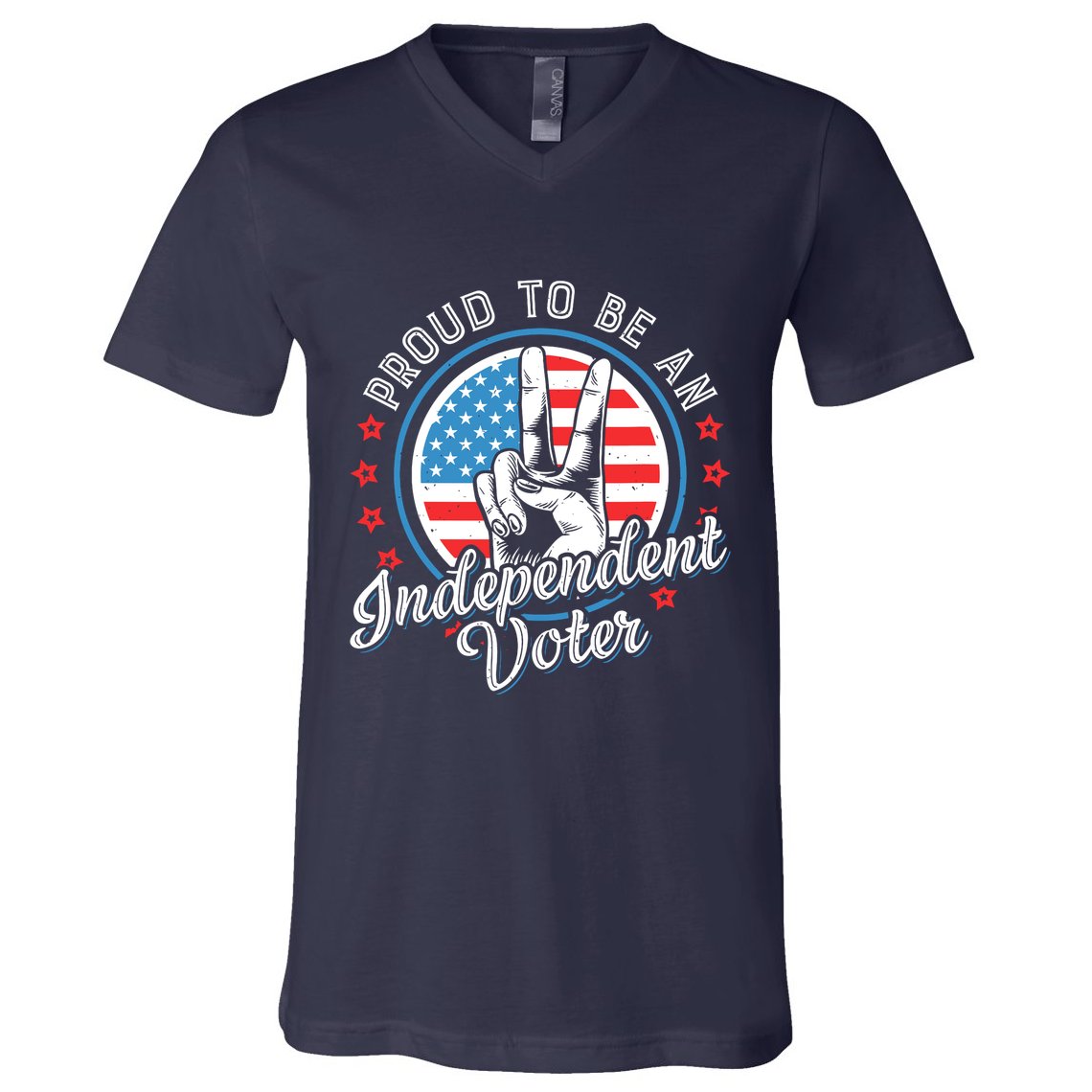 Proud To Be An Independent Voter Think For Myself V-Neck T-Shirt