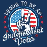 Proud To Be An Independent Voter Think For Myself Drawstring Bag