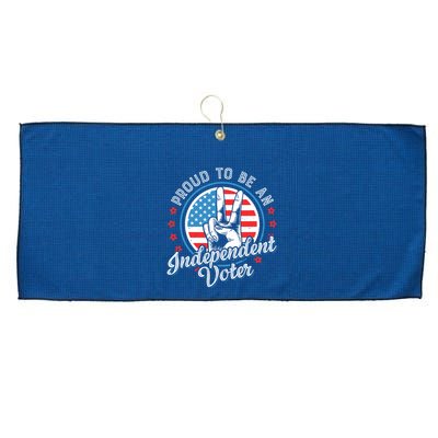 Proud To Be An Independent Voter Think For Myself Large Microfiber Waffle Golf Towel